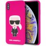 Karl Lagerfeld Body Iconic etui silikonowe do iPhone XS Max - fuksjowe